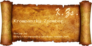Krompaszky Zsombor névjegykártya
