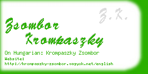 zsombor krompaszky business card